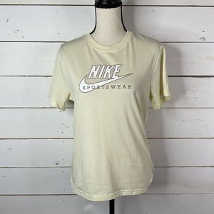New Nike Cotton Heritage TShirt Short Sleeve Desert Dust Yellow Women's XS